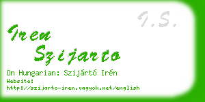 iren szijarto business card
